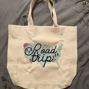 Cream/Natural Road Trip Tote Bag